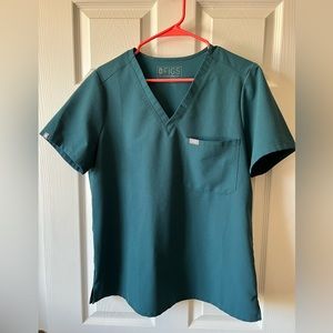 Figs Scrubs Caribbean Blue Catarina One Pocket Scrub Top Women’s L